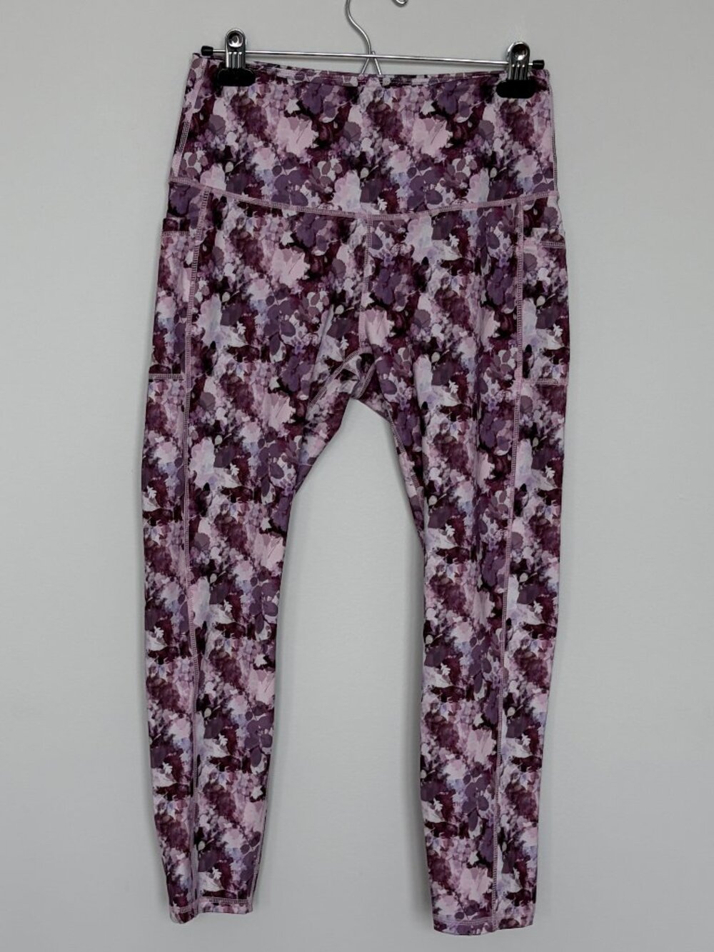 LegEnd Pink/Purple/White Leaf Print Leggins L